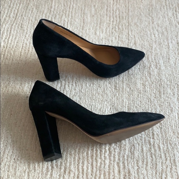 J. Crew Shoes - J. Crew black suede pointed toe heels